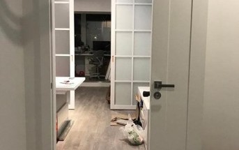 Раздвижные межкомнатные двери и перегородки в квартире, работа наших специалистов Раздвижные межкомнатные двери и перегородки в квартире, работа наших специалистов